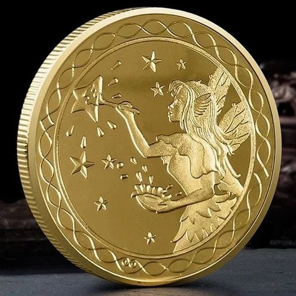 Tooth Fairy UNC Golden Plated Commemorative 40mm coin - Picture 1 of 3