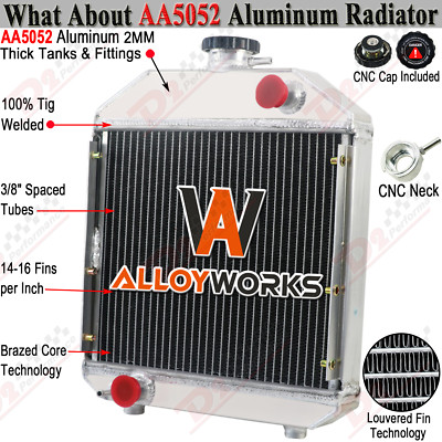 124460-44501 2Row Aluminum Radiator For Yanmar Model YM240 YM1700 YM2000 Tractor