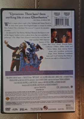 BEETLEJUICE 20th Anniversary DVD Tim Burton 1988 VG | eBay