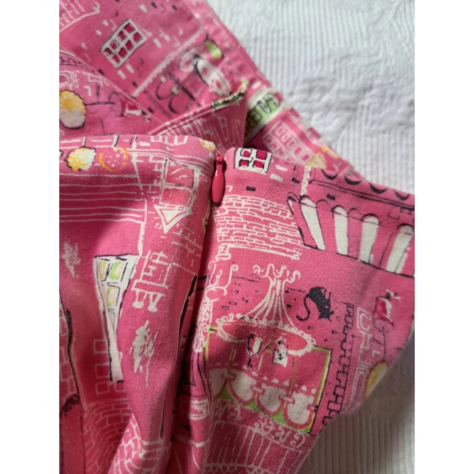 Falda rosa novedad colección NY para mujer talla 1X algodón hasta la rodilla núcleo de cabaña Foto 3 de 4