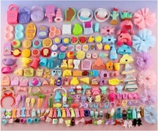 Random 35pcs Pet Accessories Food and Drink for Cats Dogs Figures Kids Gift Rare