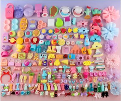 Random 35pcs Pet Accessories Food and Drink for Cats Dogs Figures Kids Gift Rare