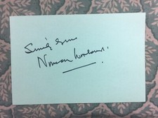 Norman Wooland - Hamlet - Ivanhoe - The Guns of Navarone - Autógrafo 1979