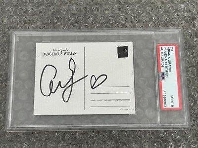 Ariana Grande Dangerous Woman Autograph Postcard Rare PSA 9