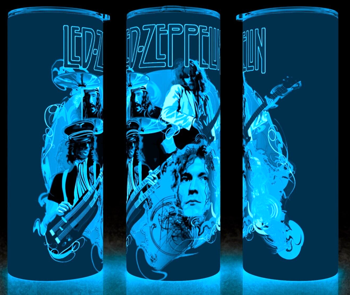 Glow in the Dark Led Zeppelin 70s Rock Music Cup Mug Tumbler 20oz 