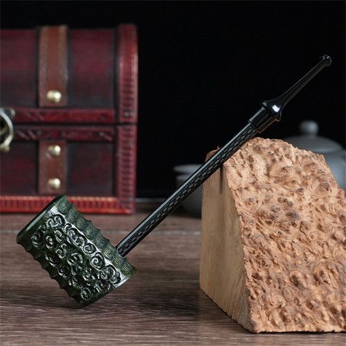 Pipa da marinaio retrò intagliata a mano stelo dritto rovaio tubo di legno tubo - Picture 3 of 3