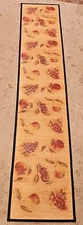 BAMBOO TABLE RUNNER Slats Not Sticks Mixed Fruit Pattern 6' X13”