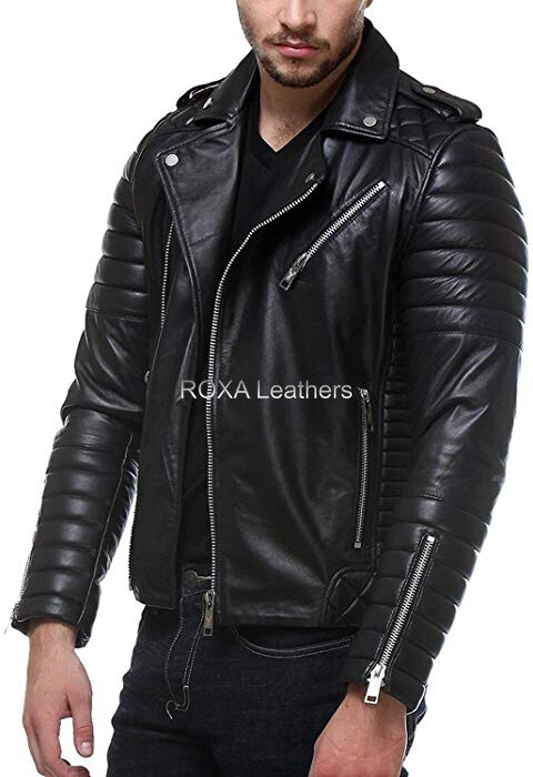 Rider Men Designer Genuine Lambskin 100% Leather Jacket Rider Men Designer Genuine Lambskin 100% Leather Jacket