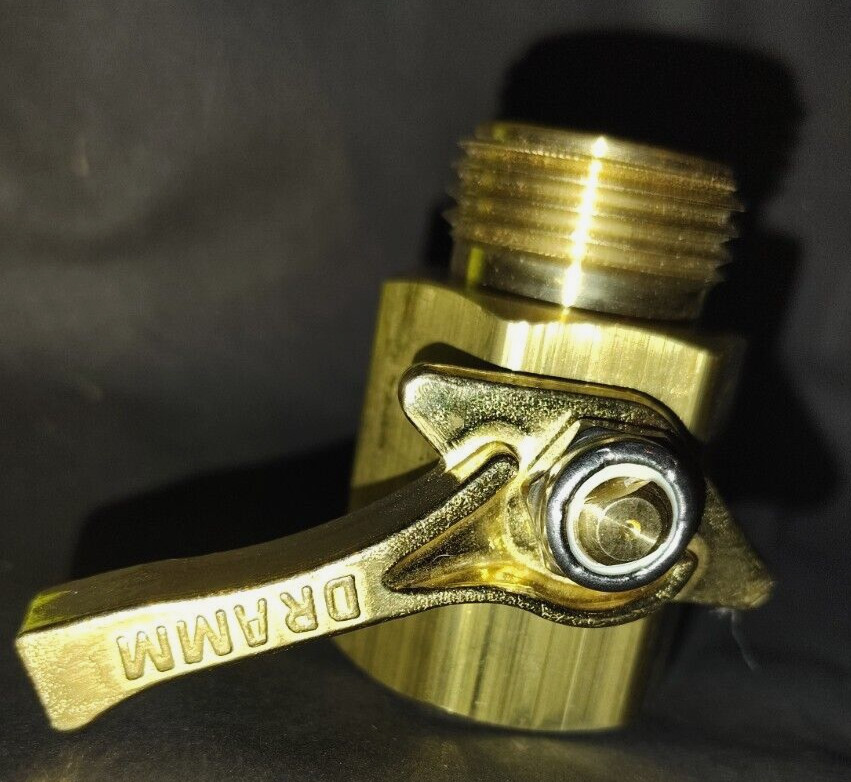 Dramm 12353 Heavy-Duty Brass Shut-Off Valve