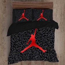 Double/Queen/King/Super King Ultra Soft Basketball Quilt/Duvet Cover Set- Jordan