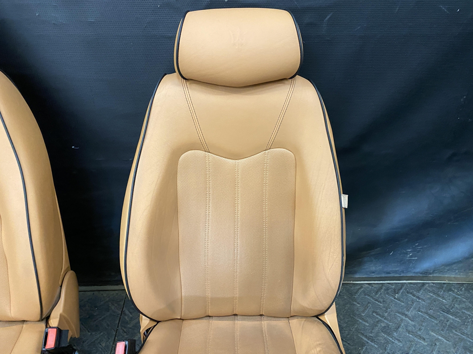 09 MASERATI QUATTROPORT SET OF POWER BUCKET FRONT & REAR SEATS CUOIO LEATHER