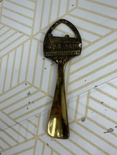 Vintage Rare Solid Brass Shoe Horn Burns Cottage Ayr Made in England 6 1/4"