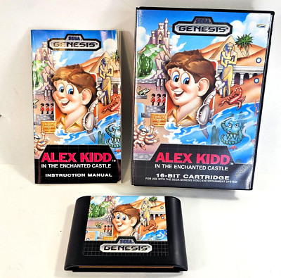 Alex Kidd in the Enchanted Castle (Sega Genesis, 1989) Game Case Manual - Tested