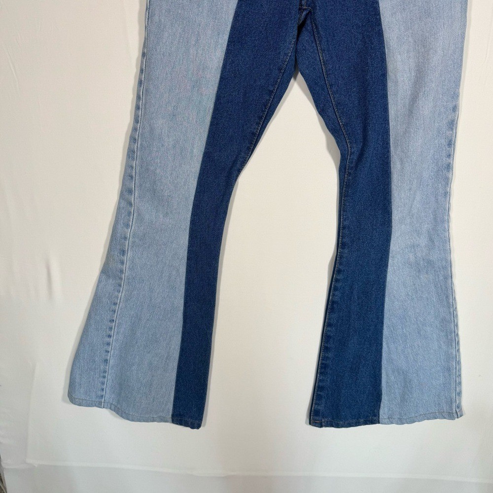 Levi's Ark Reworks Flare Jeans Patchwork Two Tone… - image 4
