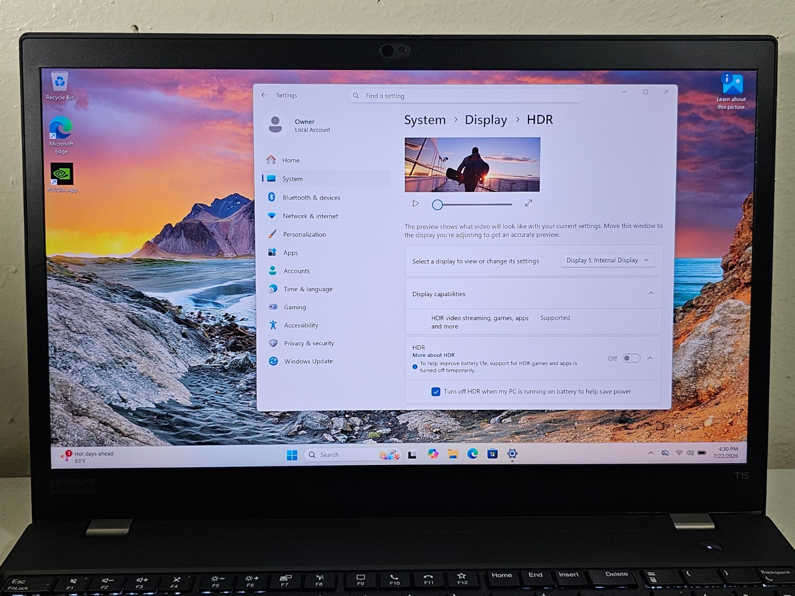 Lenovo ThinkPad T15 Gen 1, 15.6-Inch Laptop, with Intel Core i7 10th Gen., Windows 11 Pro