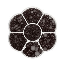 5645Pcs Pearls Beads for Crafting, 7 Sizes Beads, Dark Coffee