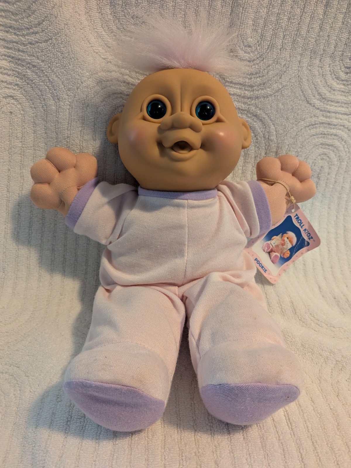 Russ Troll Kidz Pookie Baby Doll NWT Vintage Plush Pink Purple Hair 90s Toy