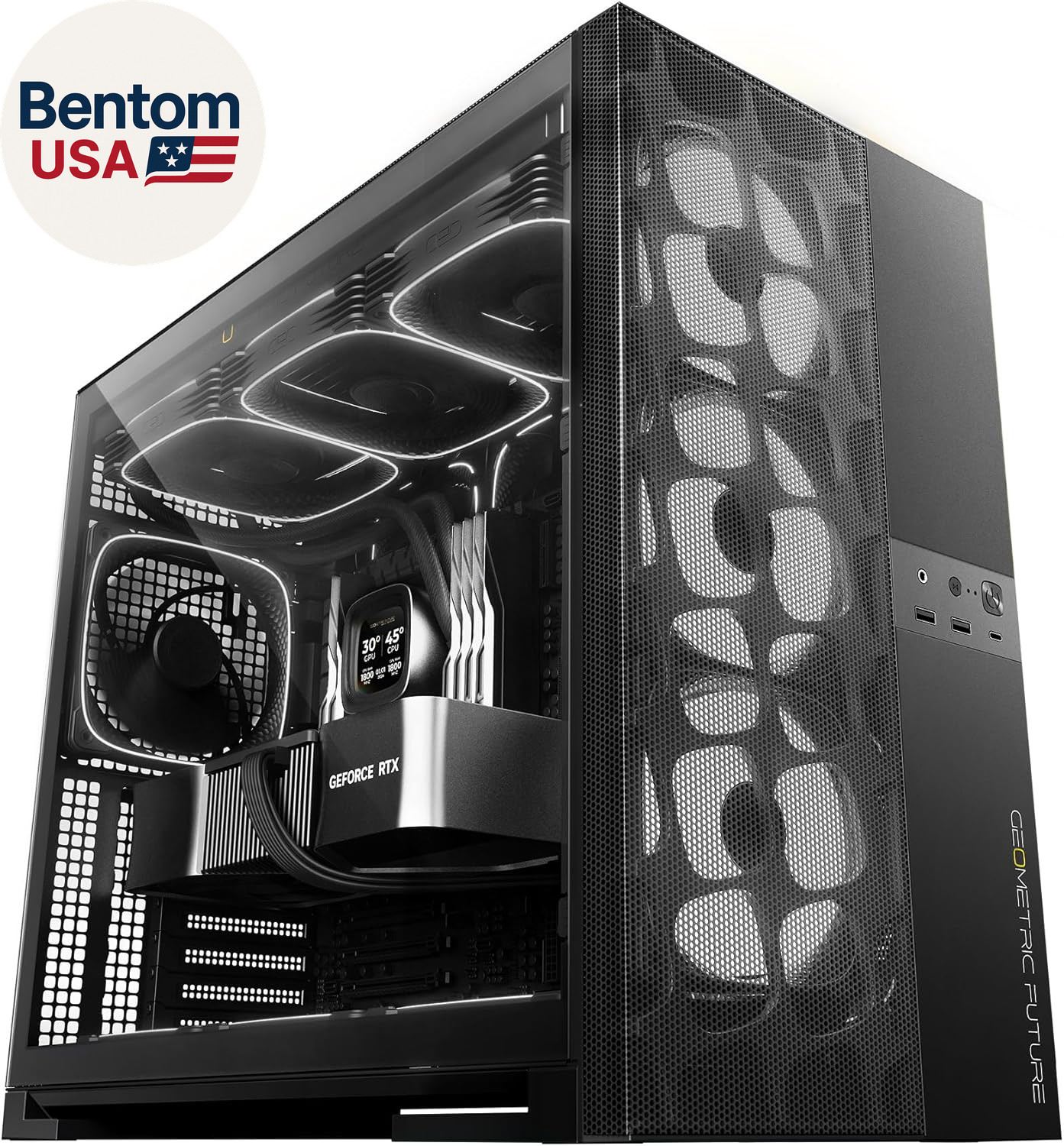 M5 Vent Mesh Panel Tempered Glass Mid Tower, E-ATX/ATX Gamin