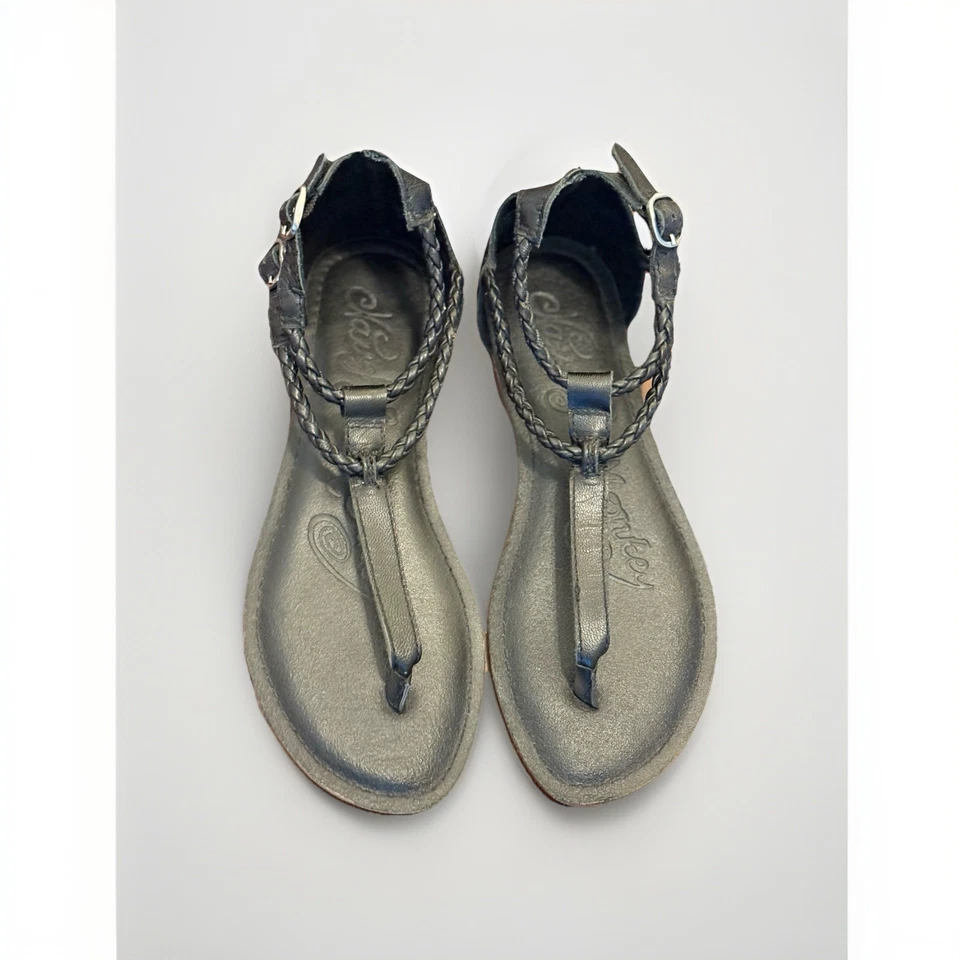 Sandalia para mujer Naughty Monkey de cuero negro, talla 6 Foto 2 de 4