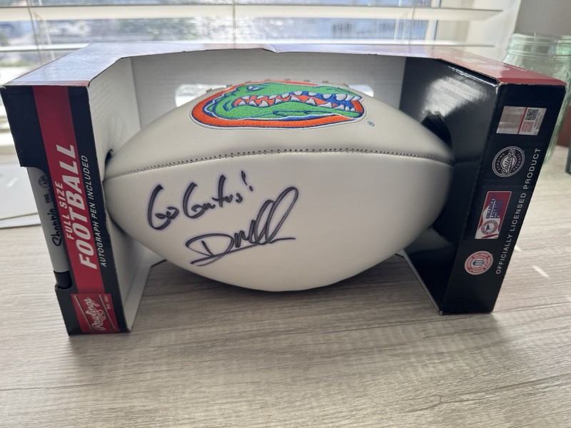 Autographed Football Dan Mullen Florida Gators Signed