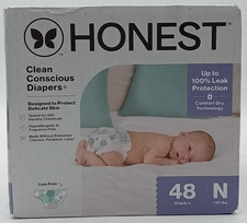 The Honest Clean Conscious Disposable Diapers Newborn 48 Count
