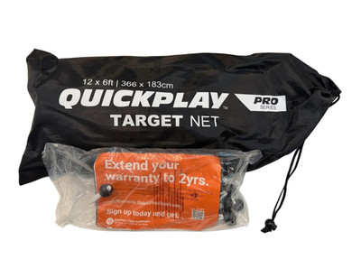 Quickplay Pro Series Soccer/Football Goal Target Net 12 x 6 FT Black