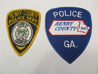 Georgia Henry Co Police Patch Set Left Cheese Cloth
