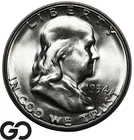 1954-S Franklin Half Dollar, Full Bell Lines, Superb Gem BU++