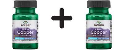 2 x Swanson Albion Chelated Copper, 2mg - 60 caps (143,33 EUR/kg)