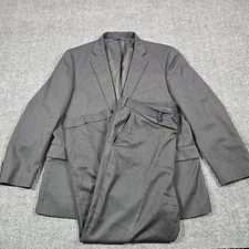 Brooks Brothers Suit Mens 44L 39W Gray Wool 1818 Regent Estrato Trabaldo