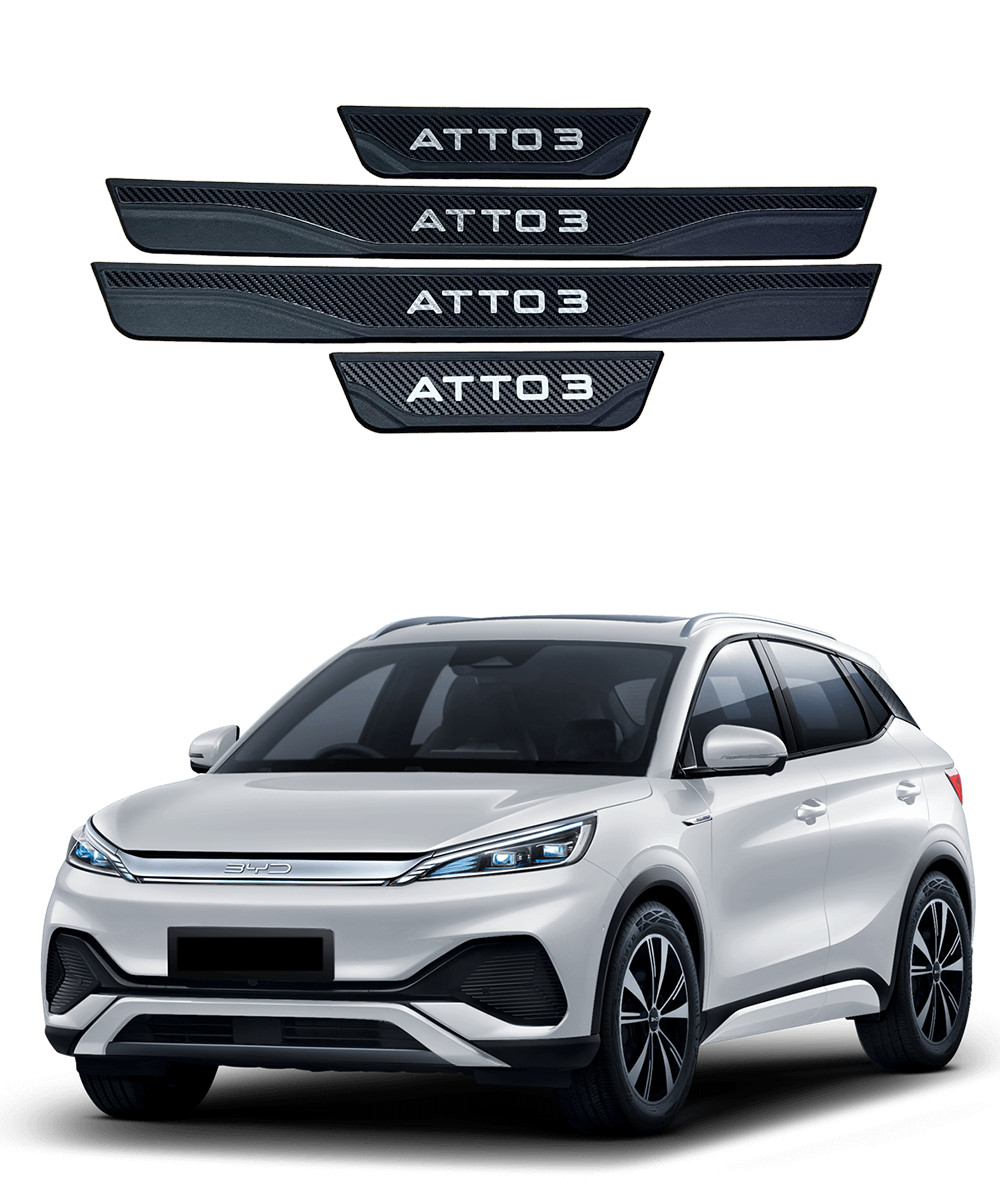 For BYD Atto 3 Car Accessories Door Sill Scuff Plate Protectors Cover Guard 2026