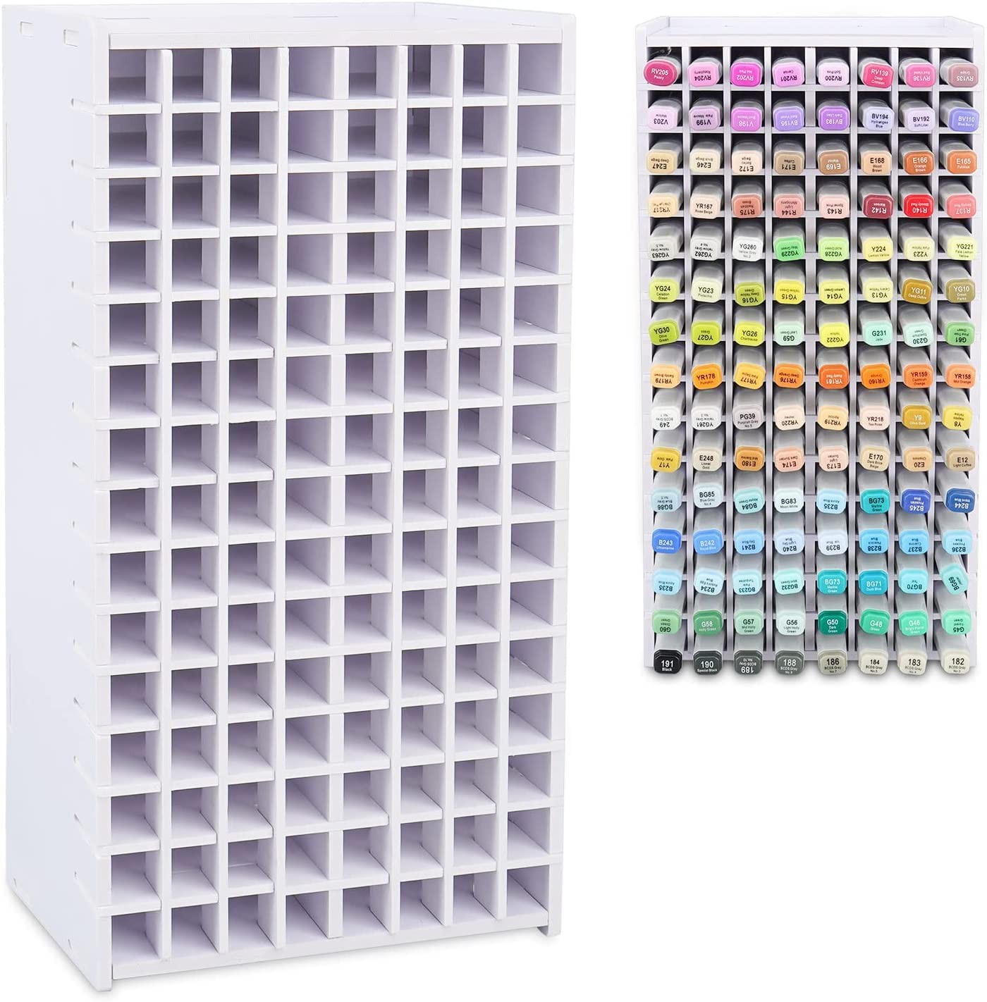 Mardili Art Marker Storage Rack for 120 Markers Watercolour Brushes White