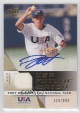 2009 Signature Stars USA Future Watch Jersey /899 Tony Wolters #UFWA-42 Auto a2v