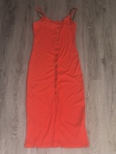 Women's Sleeveless Small Forever 21 Red Orange Sundress