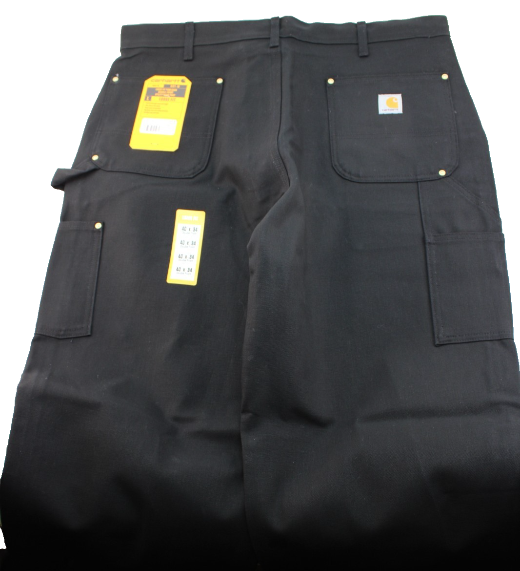 キ*ス様 Carhartt Double Front Work Pants 31 New CARHARTT Men's Size 40 x 34 Loose Fit Double Knee Black Firm