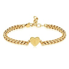 Heart Urn Bracelet for Ashes for Women Stainless Steel Cremation Bangle Jew - 06