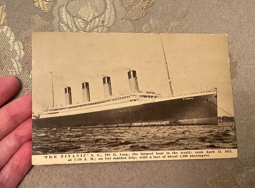 TITANIC POSTCARD POSTMARK STAMP MAY 10 1912 WHITE STAR LINE MARITIME DISASTER