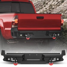 Rear Bumper For 2005-2015 Toyota Tacoma With Led Lights License Plate Lights