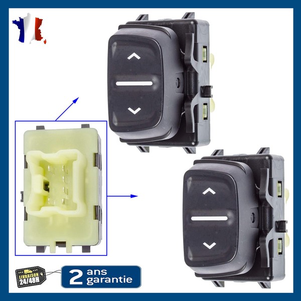 Pack Von 2 Tasten Von Fensterheber Vorne FüR Dacia Logan Sandero II = 254214937R-image