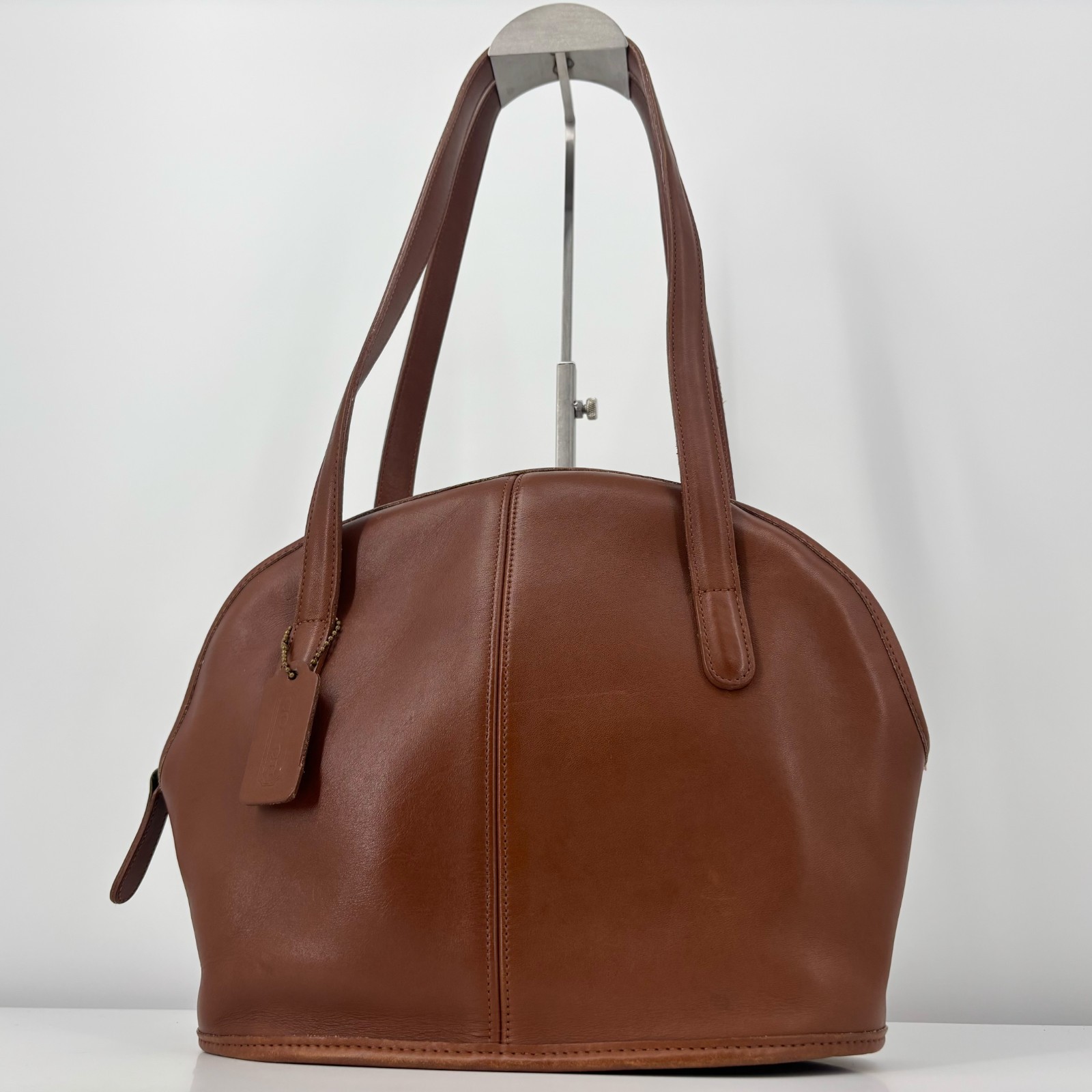 Vintage Coach 9089 Asheville Bowler Brown Leather Handbag Shoulder Bag Japan