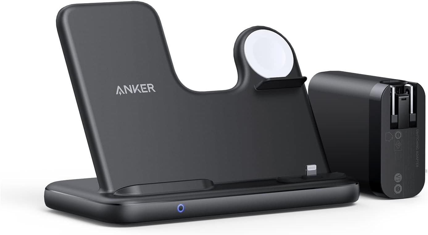 Anker 544 Wireless Charger with 60W Quick Charge Adapter, 5f