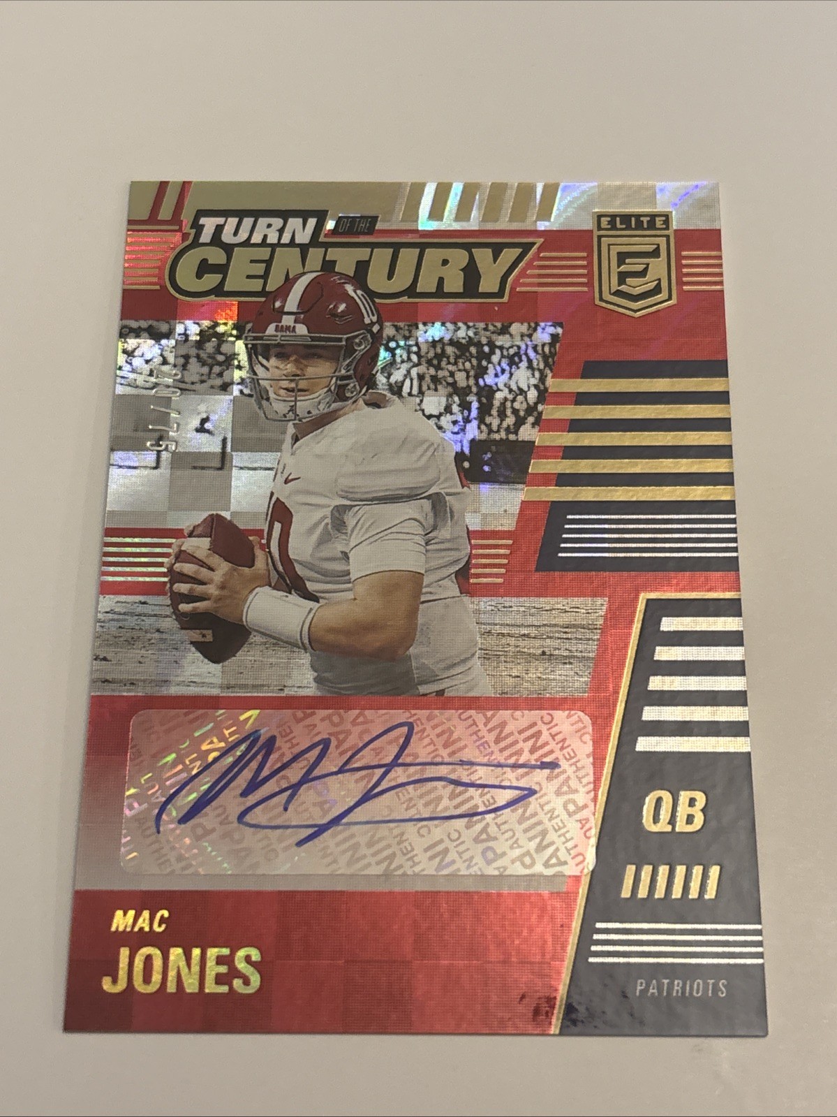 Mac Jones Panini Donruss Elite Turn of the Century Autographs #MJO Base