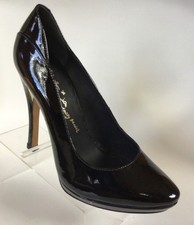NEW ALICE  OLIVIA Black Patent Leather Platform Pumps Size 39.5 