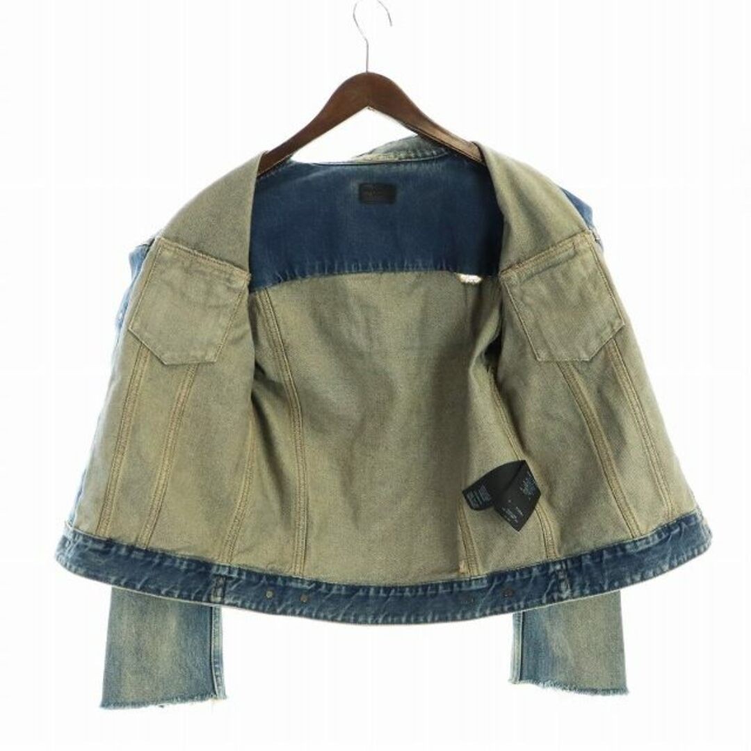 Giacca denim Saint Laurent Paris vintage 2019 distrutta G jeans manica lunga usata