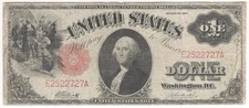 1917 $1 Sawhorse Legal Tender United States Note Raw Circulated 2727