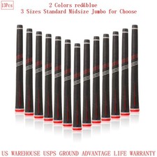 13PCs Golf Club Grips Golf Grip Anti-Slip Natural Rubber Standard Midsize Jumbo