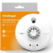 FireAngel HW1-R Mains Powered Kitchen Heat Alarm with 9V Battery Backup│InUK