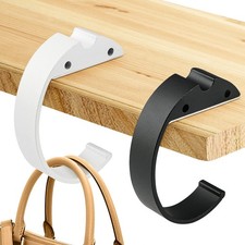 2PCS Purse Hook for Table, C Shape Purse Hanger for Desk, Non-Slip Handbag Holde