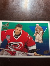 2001 Aurora Arturs Irbe #29 Carolina Hurricanes Goalie Gold Foil Auto Hockey Car