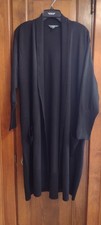 Terra Sky Long Black Duster Cardigan Sweater Size OX 14 W NWT